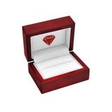 Red Rosewood Dual Jewelry Ring Gift Packaging Boxes, Dome Top