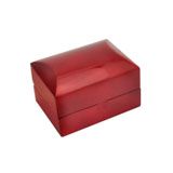 Red Rosewood Dual Jewelry Ring Gift Packaging Boxes, Dome Top