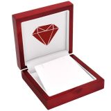 Red Rosewood Jewelry Earring / Pendant Gift Packaging Boxes