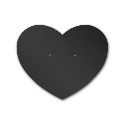 Matte Black Heart Earring Card  2-1/2