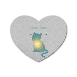  Matte Grey Heart Earring Card  2-1/2