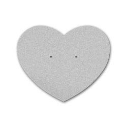  Matte Grey Heart Earring Card  2-1/2