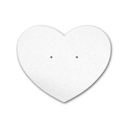 Matte White Heart Earring Card  2-1/2