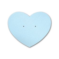 Shimmer Light Blue Heart Earring Card  2-1/2