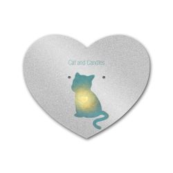 Shimmer Silver Heart Earring Card  2-1/2