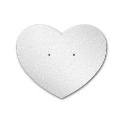 Shimmer White Heart Earring Card  2-1/2