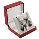 Premium Red Textured Jewelry Pendant Gift Packaging Box