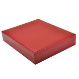 Premium Textured Red Leatherette Jewelry Necklace Box