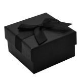 Premium Black Textured Jewelry Pendant Gift Packaging Box