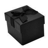 Black Premium Textured Jewelry Ring Gift Packaging Boxes