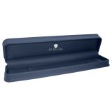Navy Blue Leatherette Jewelry Bracelet Box