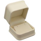 Cream Leatherette Jewelry Earring Packaging Boxes 