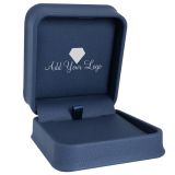 Navy Blue Leatherette Jewelry Pendant Gift Boxes