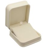 Cream Leatherette Jewelry Pendant Packaging Boxes 