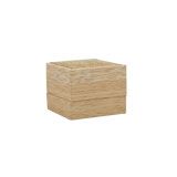 Tan Burlap Faux Natural Wood Jewelry Ring Boxes