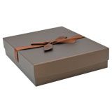 Bronze Leatherette Jewelry Necklace / Chain Gift Boxes