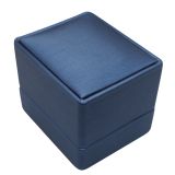LED Blue Leatherette Ring Box