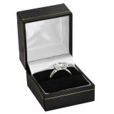Black Leatherette Ring Box | Gems on Display