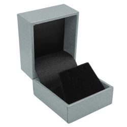 Metallic Silver Leatherette Jewelry Earring Boxes