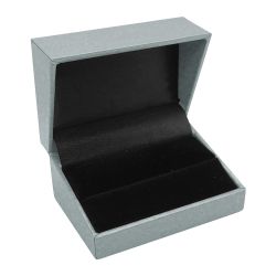 Metallic Silver Dual Ring Box - Bulk