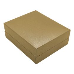 Metallic Gold Jewelry Pendant Gift Boxes W/ Flap Insert