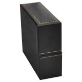 Black Leatherette Gold Trimmed Jewelry Bangle Boxes