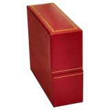 Red Leatherette Gold Trimmed Jewelry Bangle Boxes