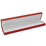 Red Leatherette Gold Trimmed Jewelry Bracelet Boxes