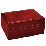Red Leatherette and White Insert Bracelet / Watch Pillow Boxes