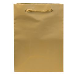 Gold  Euro Tote Gift Shopping Bags, 4-3/4