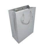 Silver Euro Tote Gift Shopping Bags, 4-3/4