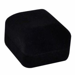 Black Velvet with black insert jewelry earring gift packaging box exterior shape