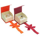Multi-Color Magnetic Ribbon Jewelry Ring Boxes 
