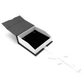 Black and White Magnetic Ribbon Jewelry Pendant Boxes