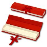 Red and White Magnetic Ribbon Jewelry Bracelet Gift Boxes