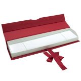 Red and White Magnetic Ribbon Jewelry Bracelet Gift Boxes