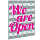 We Are Open Custom Printed Store Front Window Business Signs, 19