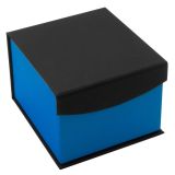 Black and Blue Magnetic Lid Jewelry Bracelet or Watch Pillow Boxes