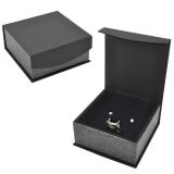 Black and Grey Jewelry Ring, Earring, and Pendant Combination Boxes