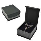 Black and Grey Magnetic Lid Jewelry Earring or Pendant Boxes