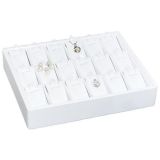 White Leatherette Jewelry Pendant / Earring Display Tray