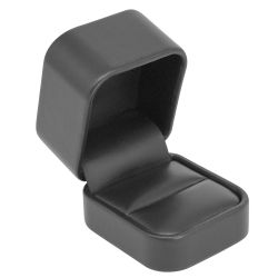 Black Leather Ring Box | Gems on Display