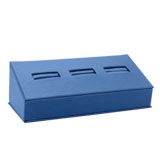 Blue Leatherette Universal 3 to 5 Ring Display