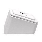 White Leatherette Single Slot Jewelry Ring Display