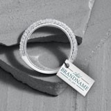 Shimmer Silver Custom Hang Tag Rectangle - 1