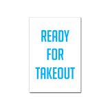 Ready For Takeout Business Store Front Window Restaurant Sign