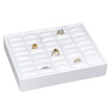 White Jewelry Ring Display Tray | Gems on Display