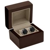 Brown Wooden Earring Box | Gems on Display