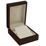 Premium Large Brown Veneer Jewelry Earring or Pendant Box