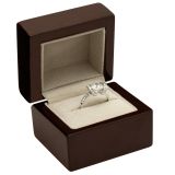 Premium Brown Veneer Jewelry Ring Box